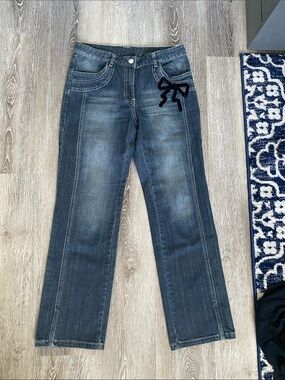 Coquette Washed Straight Leg Jeans - Blue